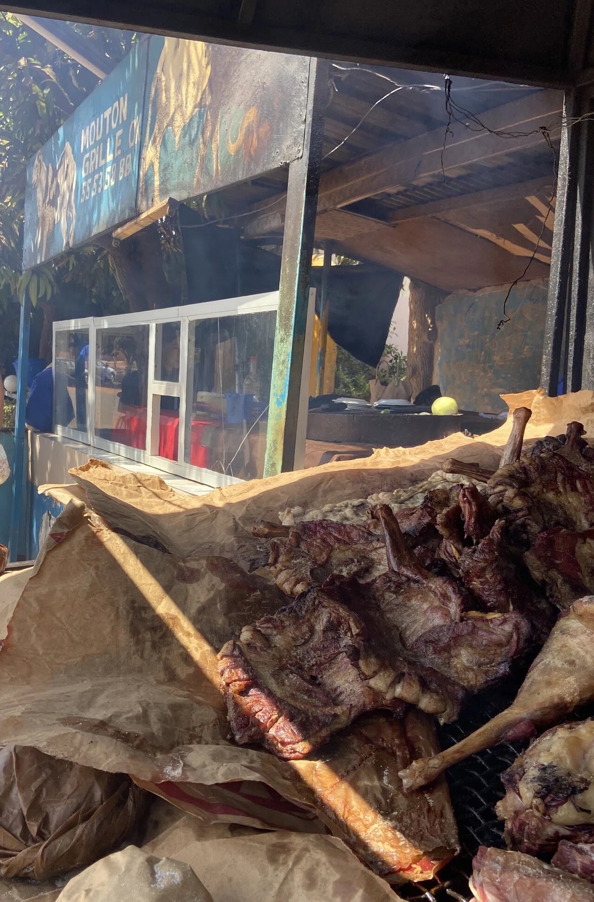 ヒツジ肉の屋台